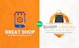 design shopping, retail and ecommerce logo for your business
