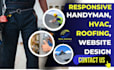 design handyman, hvac, roofing website, handyman hvac, roofing leads