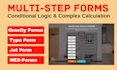 create multi step gravity forms, jotform or typeform with conditional logic
