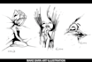 make a dark art illustration