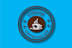 design circle or triangle rounded sticker logo