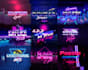 make digital 80s retro style text logo of synthwave effects
