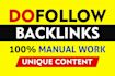 2500 high quality manual dofollow SEO contextual backlinks off page