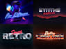 make an 80s style retro text logo