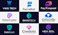 do modern minimalist startup, tech, and crypto logo design