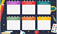 design class schedule or planner according to you