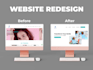 design a creative responsive website, landing page UI UX