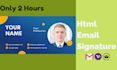 create minimal email signature with HTML CSS