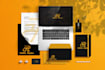 craft brand identity kit with logo, brand style guides, and marketing material