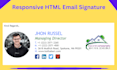 create a professional clickable HTML email signature
