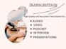 transcribe 60 min audio or  video transcription