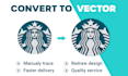 vector tracing logo, vectorize image, convert raster to vector