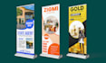 design roll up banner, pull up banner, trade show, backdrop