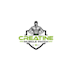 design creatine muscle patch  logo