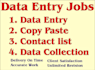 provide data entry, copy paste, web scraping and research