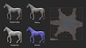 fix 3d model mesh bugs, topology, textures, rig, clothing cage in blender