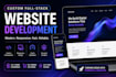 do website development full stack web developer, front end, backend developer