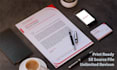 design editable business card, letterhead and invoice