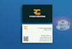 create a print ready minimal business card design