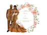 draw a custom african or nigerian wedding illustration in traditional attire
