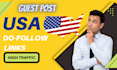 do USA guest post with dofollow SEO backlinks USA guest post