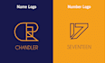 design minimalist name or number logo