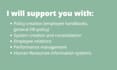 consult on human resources HR issues and management