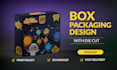 do the amazon packaging box and label design for your product