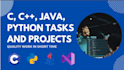 do your c cpp and python programming projects and assignments