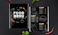 do creative menu board and food menu design