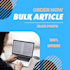 write bulk articles and blog posts, wordpress blogs in mass