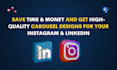 design cool carousel posts for your instagram and linkedin