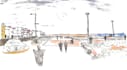 hand sketch architecture and landscape