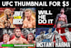 design youtube thumbnail for mma or ufc channel
