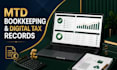 manage UK bookkeeping, self assessment, corporation tax and mtd
