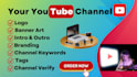 create and setup youtube channel, logo, channel verify