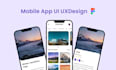 do mobile app design UI UX and prototype in figma