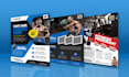 design  gym flyer, fitness flyer, game flyer and posters