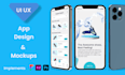 do mobile app design ui ux with clickable prototype
