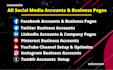 create social media accounts, professionally all pages set up and optimize
