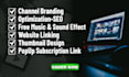 create, setup youtube channel with logo, art, intro, outro