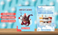 professional ice cream menu for your restaurant or cafe
