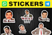 create whatsapp and telegram stickers for you