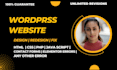 build, design, redesign, develop, update, clone, or customize wordpress website