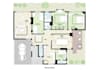 do 2d floor plan, furniture, color, textured plan for airbnb