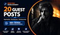 write and publish 20 guest posts for SEO ranking