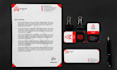 design business card, letterhead and envelope