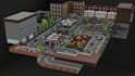 create 3d map or scene in low poly style