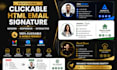 design a clickable HTML email signature for gmail and outlook