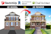 render your 3d house model using 3ds max and corona